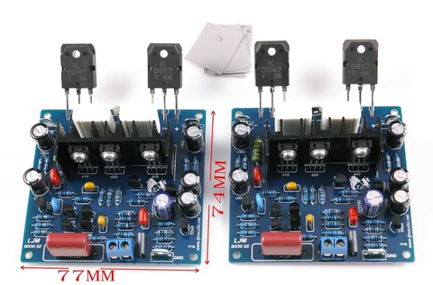 New 2PCS MX50 SE 100WX2 KEC KTB817 / KTD1047 / sanken 2SA1295 / 2SC3264 Dual Channels Audio Power amplifiers Board Diy Kits ► Photo 1/1