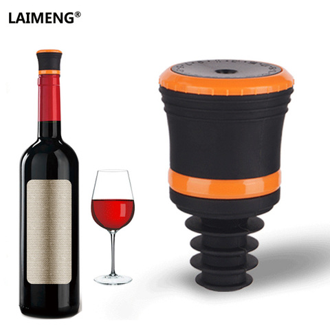 LAIMENG Silicone Keeping Wine Freshness Longer Wine Bottle Stopper Working With Any Vacuum Sealer S158 ► Photo 1/6