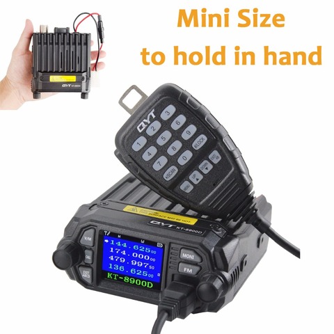 QYT KT-8900D 25W Vehicle Mounted Two Way Radio Upgrade KT-8900 Mini Mobile Radio with Quad Band Large LCD ► Photo 1/1