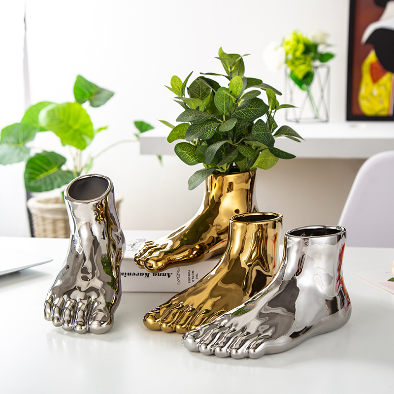 Creative Nordic Vase Foot Ornaments Home Soft Decoration Simple Decor 2PCS/Set 