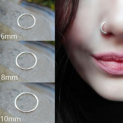 Stainless Steel Seamless Segment Rings Nose Hoops Ear Piercing Tragus Nose Rings Ear Cartiliage Tragus Sexy Body Jewelry #277798 ► Photo 1/6