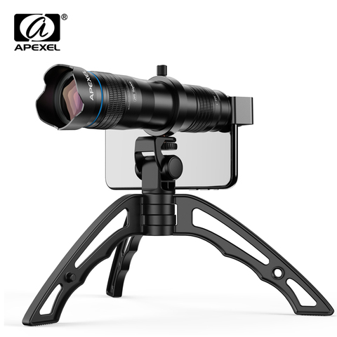 APEXEL Optional HD 36X metal telescope telephoto lens monocular mobile lens+ selfie tripod for Samsung Huawei all Smartphones ► Photo 1/6