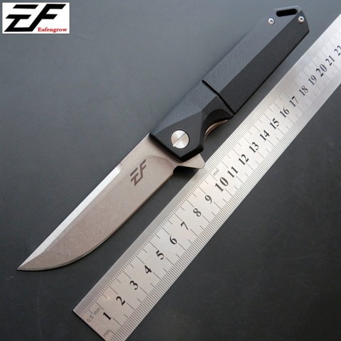 Eafengrow EF71 hunting knife D2 Steel blade + G10 handle  pocket knife folding camping fruit knife outdoor EDC Tool knife ► Photo 1/6