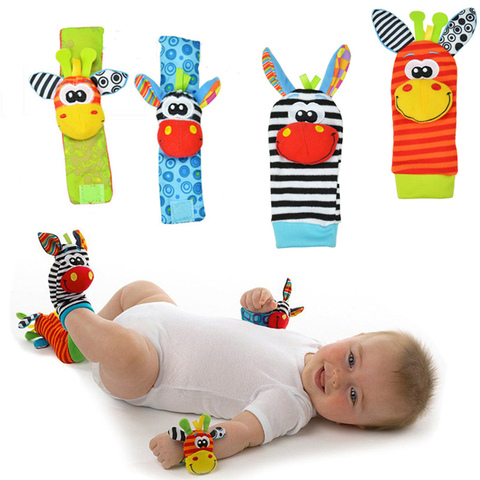 Infant Baby Kids Socks rattle toys Wrist Rattle and Foot Socks 0~24 Months 20% off ► Photo 1/6