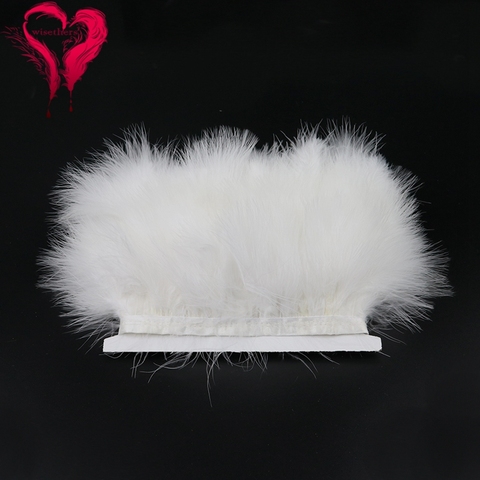 24 Colors 1 Meter Width 6-8 CM Fancy Soft Fluffy Dyed Colorful Turkey Marabou Feather Ribbon Lace Trim Party Garment Decoration ► Photo 1/6