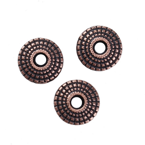 DoreenBeads Zinc Based Alloy Antique Copper Spacer Beads Bicone Flying Saucer About 8mm( 3/8