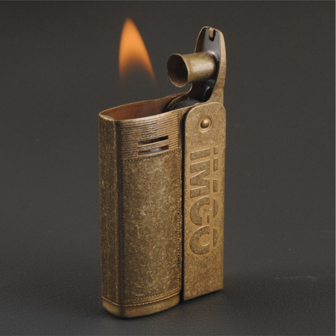 Genuine IMCO Lighter Vintage Copper Kerosene Lighters Retro Flame Petrol Lighter Novelty Gadget Original Oil gasoline Fire Gift ► Photo 1/6