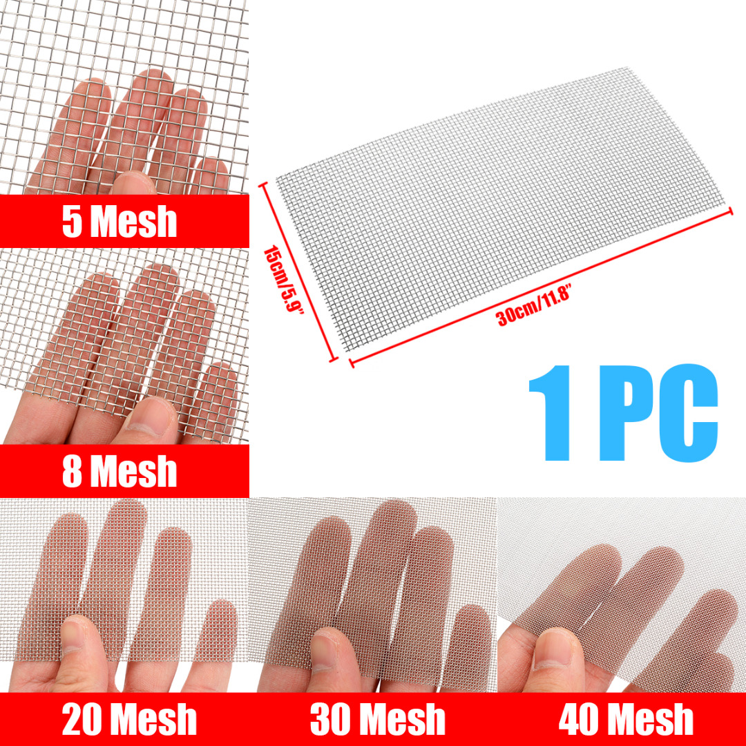Stainless Steel 5/8/20/30/40 Mesh Woven Cloth Screen Wire Filter Sheet 