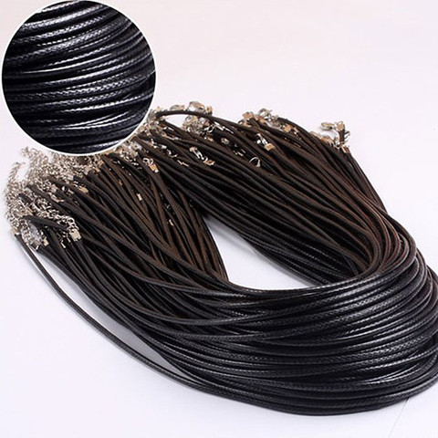 NK697 New Wholesale Collares Men Bijoux Twisted Braided Black PU Leather Cord Necklace For Women DIY Chain Jewelry HOT Gift ► Photo 1/6