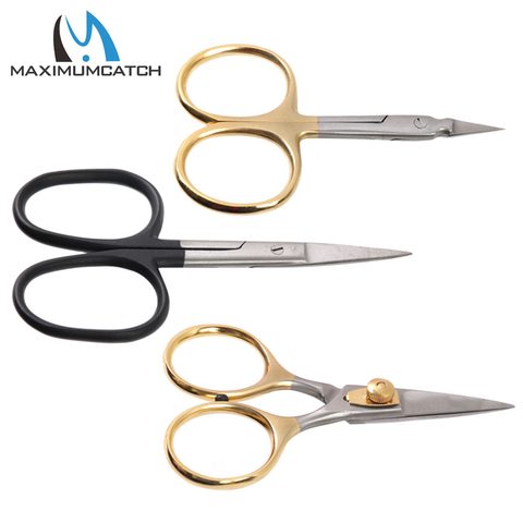 Maximumcatch Tungsten/Stainless Steel Carbide Blade Fishing Scissors Adjustable Serrated Straight Fly Tying Scissors ► Photo 1/6