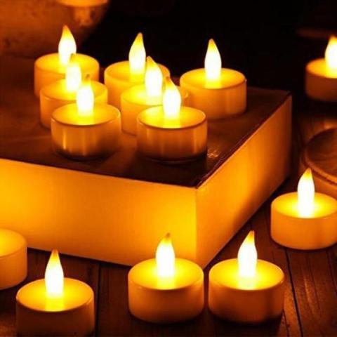 Candles 6pc LED Tea Light Candles Realistic Battery-Powered Flameless Candles Drop Shipping 2022a29 ► Photo 1/6