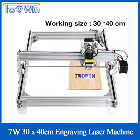 7W 500mw/2500mw /5500mw Desktop DIY Violet Laser Engraving Machine Picture CNC Printer working area 40x30cm + Offline Controller ► Photo 1/6