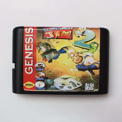 Earth Worm Jim 2 16 bit SEGA MD Game Card For Sega Mega Drive For Genesis ► Photo 1/2