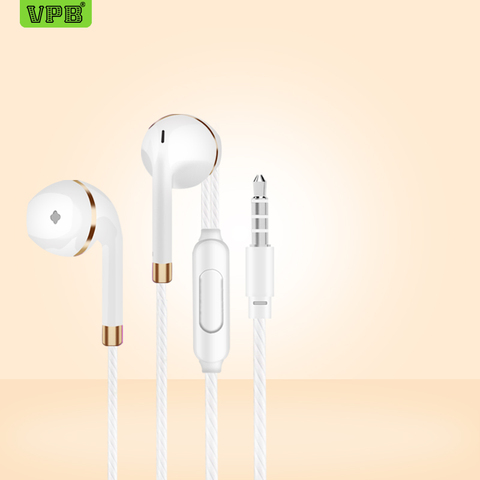 VPB V5 Earphone Super Bass Microphone in ear 3.5mm For iphone 6 6s xiaomi for Mobile phone ► Photo 1/5