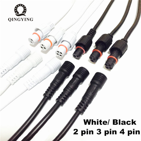 2 pairs/lot Waterproof Connector Cable 2/3/4 Core 40cm Length With Male Plug And Female Plug Adapter For LED Strip Lighting ► Photo 1/4