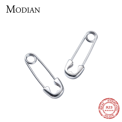 Modian New Special Design Clips Fashion Jewelry Real 925 Sterling Silver Simple Rock Stud Earrings For Women Party Earring Gift ► Photo 1/5