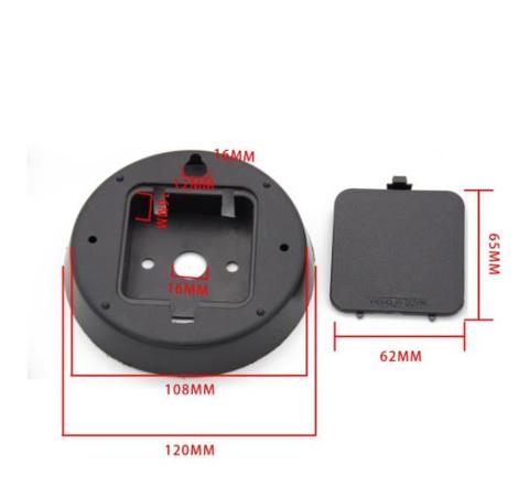 10pcs High-quality Black round Dust protection case DIY Quartz Black Wall Clock Movement box Mechanism Repair Part ► Photo 1/4