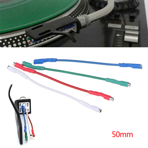 4Pcs 50mm 5N Pure Sliver Leads Header Wire Cable  Universal For 1.2-1.3mm Pins Turntable Phono Headshell ► Photo 1/6