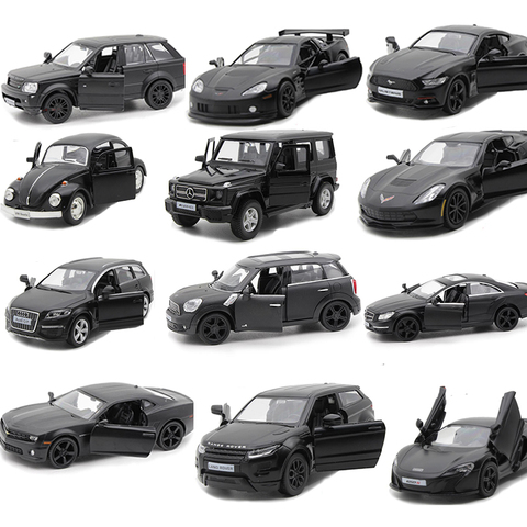 16 Styles 1:36 Black Model Car Simulation Vehicles Diecast  Alloy Metal For SUV Super Sport Car G63 Q7 Gift Toy For Kids V031 ► Photo 1/6