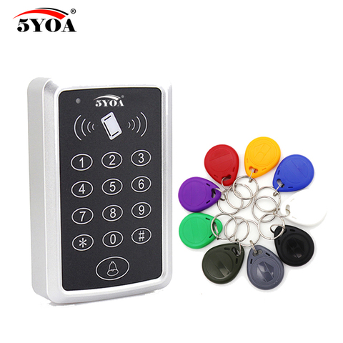 5YOA RFID Access Control System Device Machine Card Keytab Proximity Door Lock Tag EM ID Keypad Key Fobs Controller ► Photo 1/6