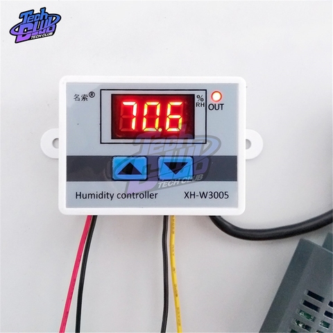 W3005 220V 12V 24V Digital Humidity Controller Hygrometer Humidity Control Switch 0~99%RH Hygrostat w/ Humidity Sensor ► Photo 1/6