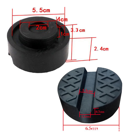 6.5cm Car Jack Pad Rubber Disc Pad Auto Vehicle Weld Jacking Lifting Disk Frame Protector Rail Floor Slotted Car Jack Guard Tool ► Photo 1/6