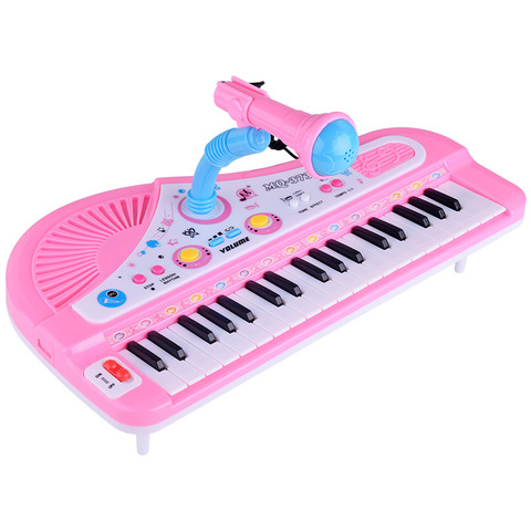 Infant Playing Educational Electronic Piano Baby Toys Children Keyboard Boys Girls Fingers Kids Music 37 Keys Gift Plastic Cute ► Photo 1/6