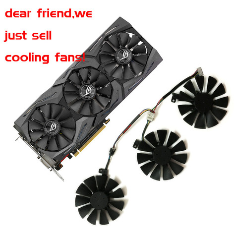 PLD09210S12HH/T129215SU VGA Cooler Graphics Fan For ASUS STRIX R9 390X/390 RX480 RX580 Video Cards Replacement ► Photo 1/6