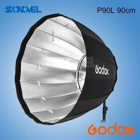Godox P90L 90cm Deep Parabolic Softbox with Bowens Mount Adapter Ring for Bowens Mount Studio Monolight Flash Light ► Photo 1/6