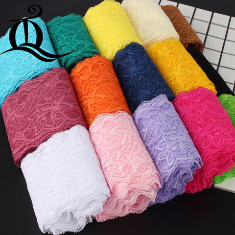 8cm 5yards width elastic lace elastic sewing ribbon guipure lace trim or fabric warp knitting DIY Garment Accessories ► Photo 1/6