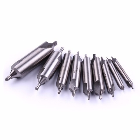9Pcs B-Type 120 Degree Angle Double Ended HSS Center Drill Set Combined Spotting Countersink Bit Mill Lathe 1.0mm to 5mm ► Photo 1/5