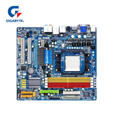 100% Gigabyte GA-MA78GM-US2H Motherboard For AMD Phenom FX/X4/X3 780G DDR2 16GB AM2/AM2+/AM3 MA78GM US2H Desktop Mainboard Used ► Photo 1/2