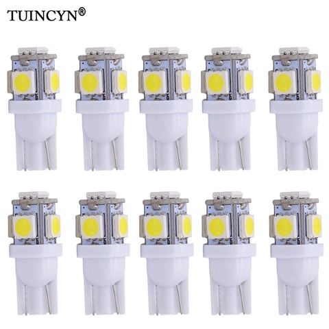 TUINCYN 10PCS Led Car Lampada Light T10 Super White 194 168 w5w T10 Led Parking Bulb Auto Wedge Clearance Lamp DC 12v Red Orange ► Photo 1/6