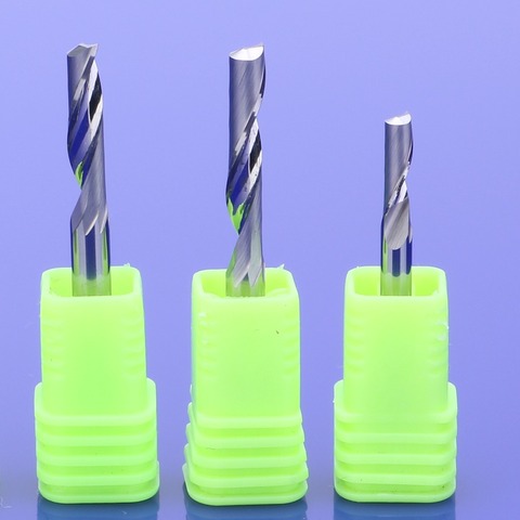 10Pcs 3.175mm Single Flute Milling cutters for Aluminum CNC Tools Solid Carbide,aluminum composite panels ► Photo 1/4