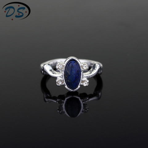 1 pc The Vampire Diaries Rings Elena Gilbert Daylight Rings Vintage Crystal Ring With Blue Lapis Fashion Movies Jewelry Cosplay ► Photo 1/6