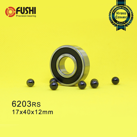 6203 Hybrid Ceramic Bearing 17*40*12 mm ABEC-1 ( 1 PC) Industry Motor Spindle 6203HC Hybrids Si3N4 Ball Bearings 3NC 6203RS ► Photo 1/1