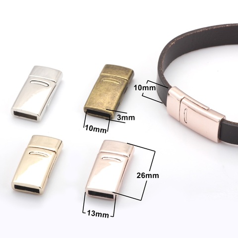 OlingArt 27*13mm 4pcs/lot Magnetic Clasp Rhodium/rose gold/KC gold/bronze DIYJewelry making Fit 10*2mm leather cord bracelet ► Photo 1/6