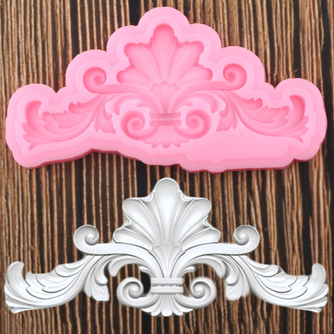 Baroque Scroll Leaves Border Silicone Molds DIY Flower Cupcake Fondant Cake Decorating Tools Candy Clay Chocolate Gumpaste Mould ► Photo 1/6
