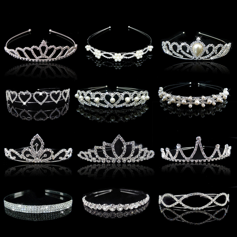 20 style Kid Cute Princess Tiaras and Crowns Crystal Headband Bridal Crown Wedding Party Accessories Girls Fashion Hair Jewelry ► Photo 1/1
