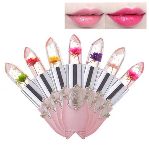 Crystal Jelly Flower Lipstick Temperature Color Changing Lip Balm Makeup Moisturizing Long Lasting Magic Lipsticks ► Photo 1/6