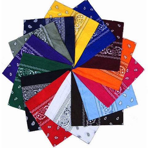 1PC Newest 100% Cotton Hip-hop Bandanas For Male Female Head Scarf Scarves Wristband Vintage Pocket Towel Hot Selling ► Photo 1/6