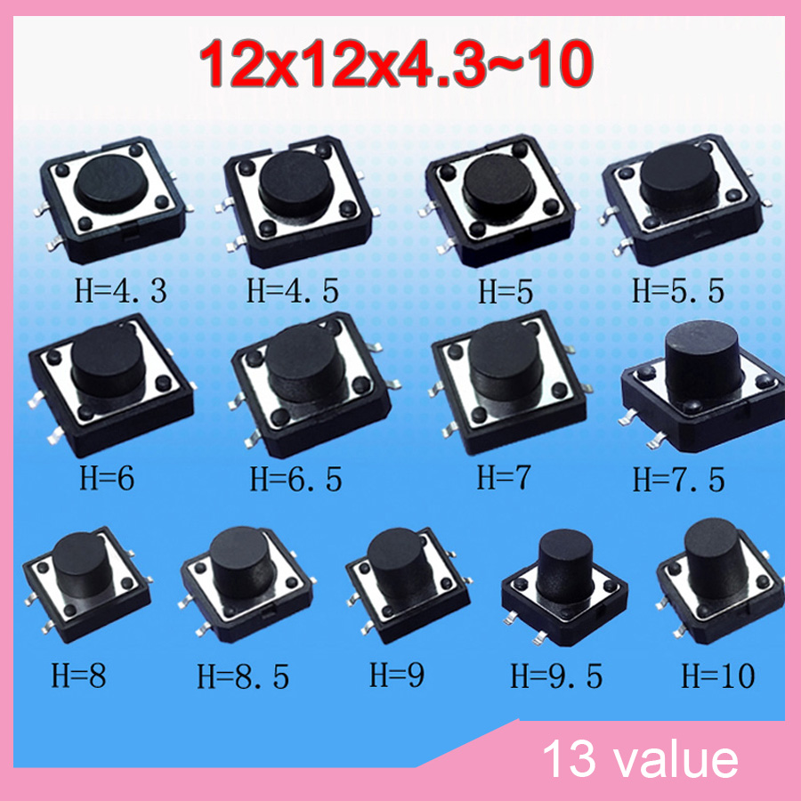 15 Stück Mikrotaster Minitaster 4x4x3 mm SMD SMT Messing Tactile Switch Micro 