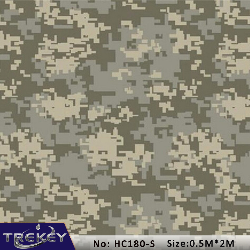 0.5M*5M  Water Transfer Printing Film Hydrographic film,Gray camouflage Pattern 
