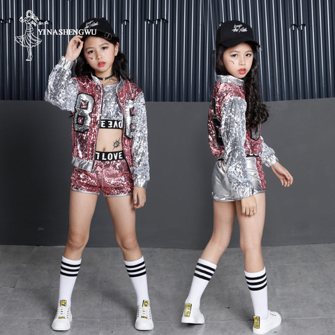 Jazz Dance Costumes for Girls Shining Street Dance Clothing for Girl Modern  Dance Costumes Children Hip Hop Dance Costumes - Price history & Review |  AliExpress Seller - Dancewear Store 