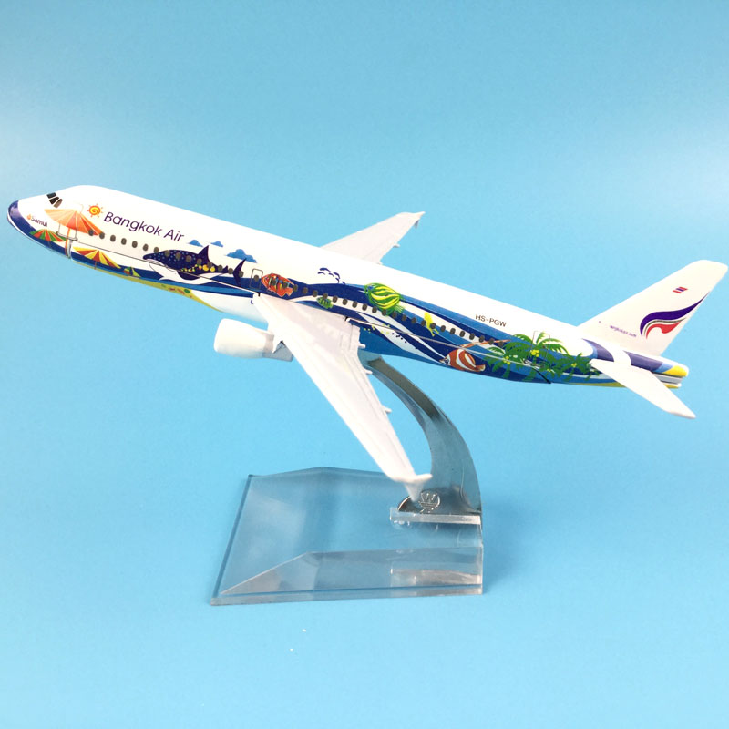 Bangkok Air AIRBUS A320 Passenger Airplane Plane Aircraft Metal Diecast Model 
