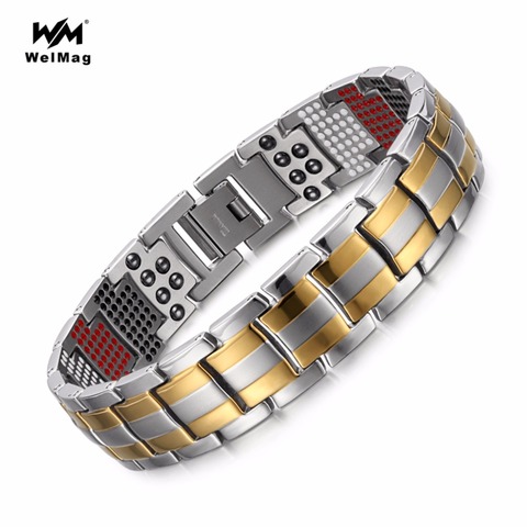 WelMag Fashion Jewelry Healing FIR Magnetic Bracelets Titanium Bio Energy Bracelet For Men Blood Pressure Accessory Wristband ► Photo 1/6