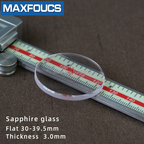 Flat 3.0mm Watch Glass Sapphire Replacement  Thick in Diameters 30mm-39.5mm Round Transparent  1 Pieces ► Photo 1/6