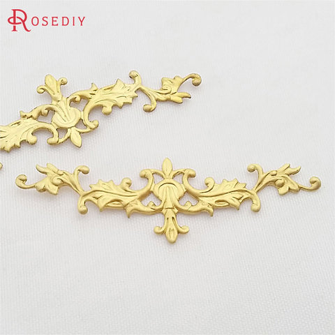 (30300)20PCS 52x16MM Not plated color Brass Decorative Spacer Diy Jewelry Findings Accessories Wholesale ► Photo 1/2