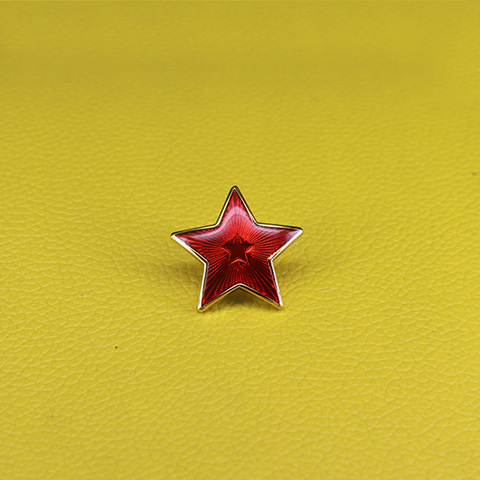 Vintage Soviet red star pin USSR Communist symbol red army stars badge military army uniform brooch for men jewelry ► Photo 1/2