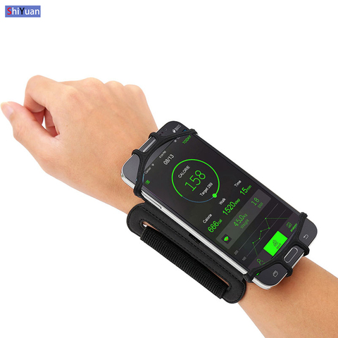 3.5 to 6 inches Running Phone Wristband 180 degree Rotatable Free Hand Bag Belt Wrist Strap Jogging Cycling Gym Arm Band Bag ► Photo 1/6